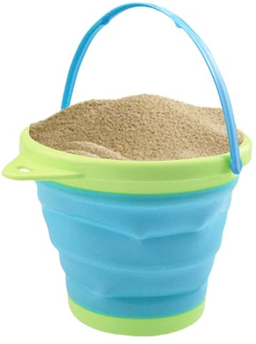 Sandeimer zum Spielen - 7,68 x 8,86 Zoll, faltbares Silikonspielzeug, tragbarer Wassereimer | Kinder Kinder Hinterhof Garten Pool See Muscheln Fantasievoller Archiv Raum