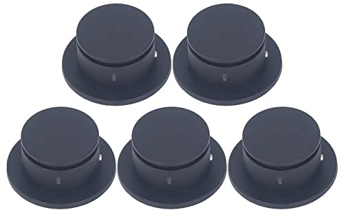 ZPLKKYGR 5 pezzi Tappo di ricambio rotondo per leash da surf, tappo per tavola da surf e longboard, nero