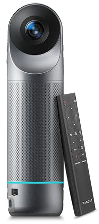KanDao Meeting Pro 2 Caméra de vidéoconférence à 360 degrés, Webcam Tout-en-Un avec Array de Microphone et Haut-parleurs, Traduction IA en Temps réel et protocole de réunion Intelligent (Smart Recap