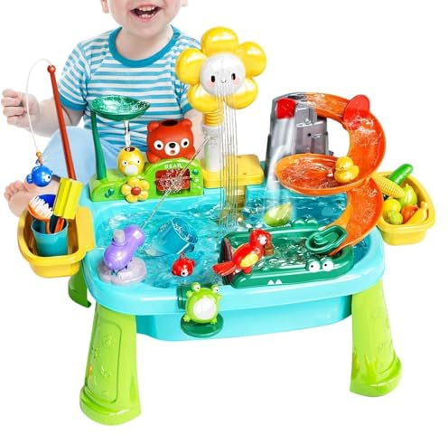 syayw Wasserspieltisch Für Kinder | Drehbarer Wasserhahn Elektrische Poolspielzeuge - Wassertische Für Kinder Outdoor-Spiel,für und Mädchen Outdoor Garten Hinterhof Rasen Park Kindergarten und