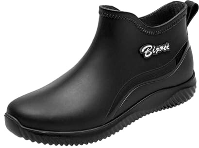 Botas de goma cortas para hombre, ligeras, antideslizantes, impermeables, para senderismo, camping, caña baja, transpirables, resistentes, impermeables