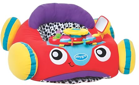 Playgro Auto In Peluche, in poliestere, Con Volante, Musica Ed Effetti Luminosi, Multicolore, 62 X 53 Cm, 40191