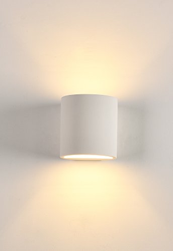 APPLIQUE PORTALAMPADA LED DA MURO G9 11X10X10 CM IN RESINA DI GESSO W3134 (con lampada G9 NEUTRAL WHITE)
