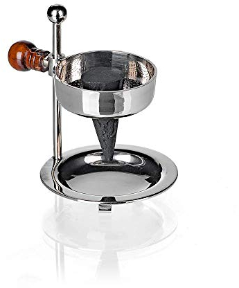 Original Crottendorfer Räucherkerzen - Räuchergefäß aus Messing vernickelt - Weihrauchbrenner höhenverstellbar - Räucherstövchen - Made in Germany