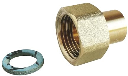 SOMATHERM FOR YOU, Raccord 2 pièces en laiton pour gaz naturel - Cuivre Ø12 mm - Écrou tournant F15/21 - Idéal pour le raccordement de tubes cuivre à appareils gaz naturel