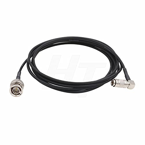 HangTon 3G HD-SDI videokabel för Blackmagic kamera video hjälp monitor och Hyperdeck Shuttle (1,5 m, höger vinkel DIN 1,0/2,3 till hane BNC)