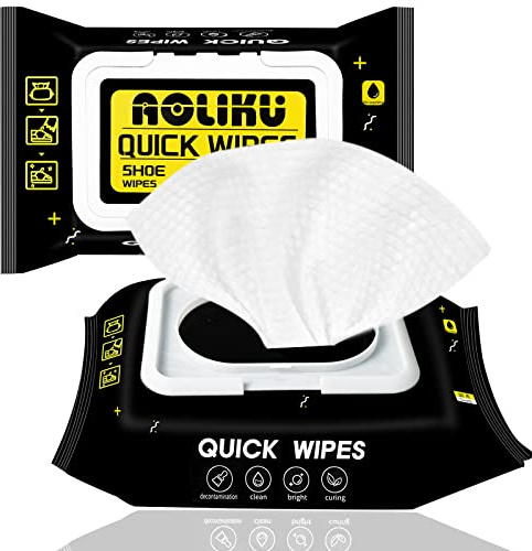 Disposable Shoe Wipes,30 Count Cleaner Quick Wipes,Super Cleaning Ability Sneaker Wipe,Rich in Multiple Active Decontamination Ingredients Wipe For Sneaker,Travel Portable Remove Dirt&Stains(2 Pack)