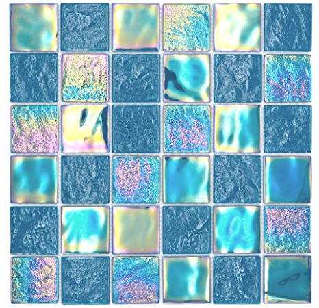 Glasmosaik Mosaikfliese medio flip flop irisierend schwarz saphir mehrfarbig Wand Fliesenspiegel Küche Dusche