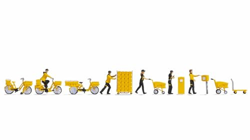 NOCH® Figuren-Themenwelt „Post”, realistische Modellbau-Figuren, H0 (1:87), ideal für Details im Modellbau, handkoloriert