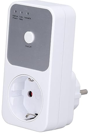 Enchufe para aparatos eléctricos con protección de voltaje, retardo de minutos, enchufe europeo de 230 V, seguridad doméstica, -