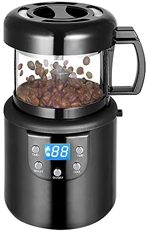 AuLYn Hot Air Coffee Roaster, Automatic Timed Cooling Coffee Bean Roaster, 80G Electric Smokeless Coffee Bean Roaster