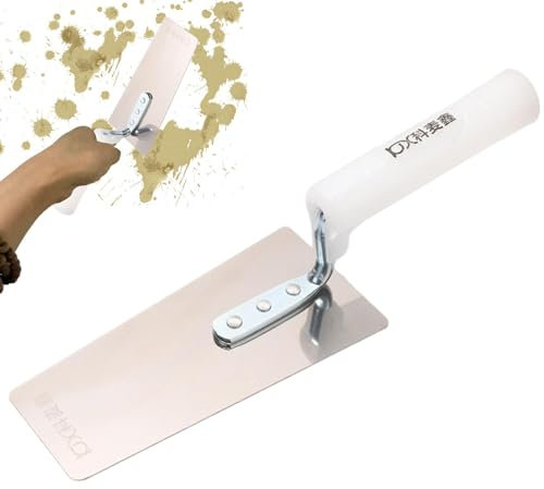 Putzkelle - Edelstahl Putzkelle | Kelle Betonwerkzeug, Fugenkelle mit ergonomischem Griff, Fliesen Mauerwerk Bau Handwerkzeuge