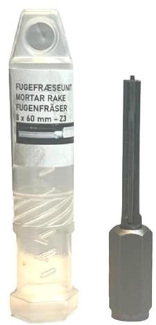 MurerPoint 3 Cutter Masonry Chisel Mortar Rake - 8mm | TCT Chisel Mortar Masonry Joint Raking Router with 60mm Cutting Depth | Repointing Raker Tool For Fast Removal Of Old Mortar & Brickwork Pointing