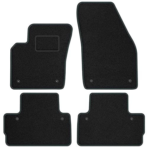 SMK Velours Standard fussmatten Auto passend für Volvo C30 2006-2012 - Standard, Gewebt, Grau fußmatten Auto - Erleben Sie neuen Fahrkomfort mit einem Velours- Auto fußmatten Satz für Ihr Auto