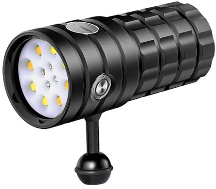 LLNWYGEB Torcia Subacquea Professionale 8 XHP50 25000Lumens100m Impermeabile Torcia Subacquea Fotocamera Video Fotografia, Riprese Video Subacquee E Fotografia