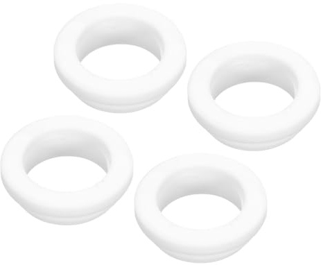 sourcing map 4Pcs Snap Rubber Grommet Hole Plug Mount Dia 28mm ID 23mm H 10mm Narrow Groove Width 2.5mm Seal Anti-Scratch for Electrical Box Cable Pipe White
