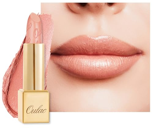 Oulac Pintalabios Mate Rosa Coral, Efecto Brillo Metálico, Barras de Labios de Larga Duración, Alta Pigmentación, Hidratación y Confort Para los Labios, Vegana, 4,3g GM09 Elysium