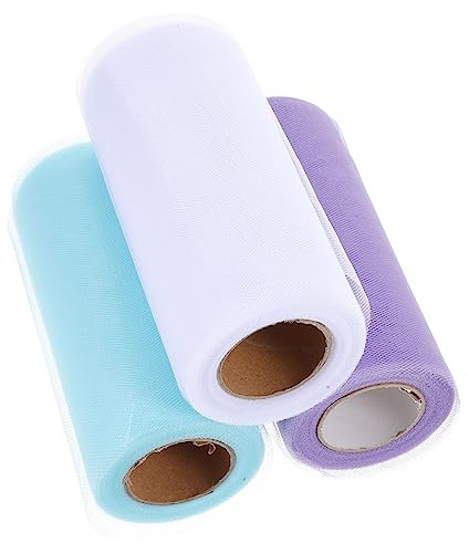 Anneome Tüll Stoffrollen Set Hochzeit Mesh Tisch Stuhlbezug Bastelmaterial