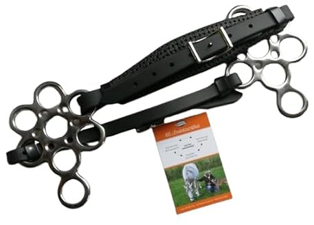RHRH Flower-Hackamore mit Waffelpolster und BioThaneriemen MADE IN GERMANY (WB)
