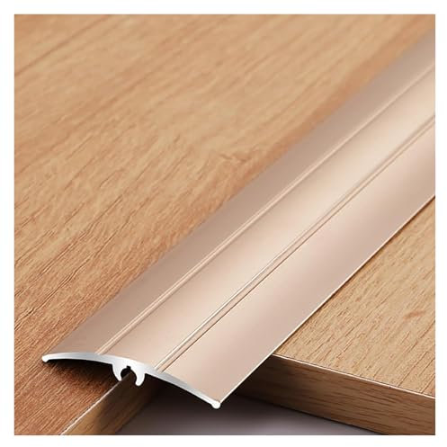 Übergangsprofil, Bodenübergangsstreifen, Schwellenreduzierer for Holzboden-Übergänge, 5,1 cm, Aluminium-Fliesenverkleidung, Kantenabdeckung for Dusche und Badezimmer(Rose Gold)