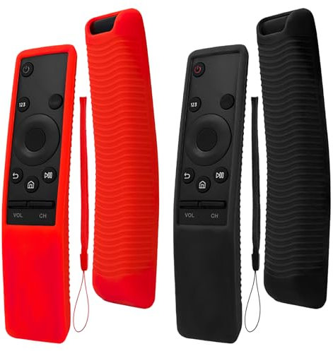 Funda Mando para Samsung Smart TV BN59-01241A, BN59-01242A, BN59-01260A, BN59-01266A, BN59-01259B, BN59-01259E, Funda Protectora de Silicona con Lanyard Antideslizante para Control Remoto BN59-01241A