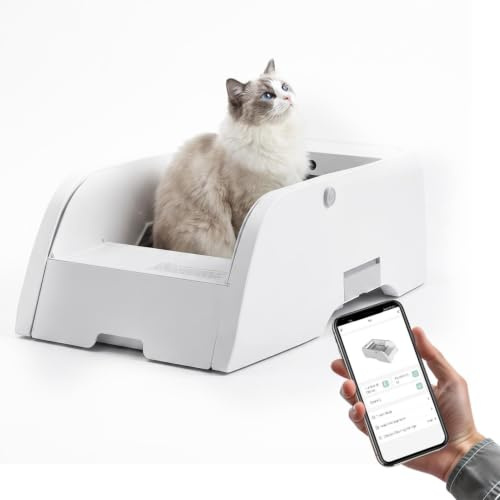 Lettiera Con Coperchio Aperto, Lettiera Per Gatti Con Pulizia Automatica - Toilette Per Gatti, Lettieras Per Gattis Con Coperchio Aperto, Vassoio Per Lettieras Igienico Per Gattis