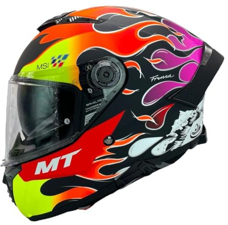 MT Helmets Integralhelm Thunder 4 SV YAMANAKA Rosa/Orange (S 55/56)