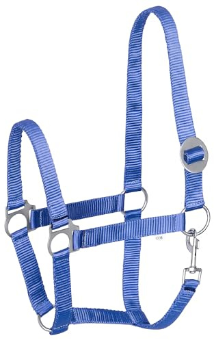 Start Economic Halfter für Pferde – Verstellbares Nylon-Stallhalfter mit Karabiner – Robust & Komfortabel – Weiches, schmutzabweisendes Material (Dunkelaqua, Cob (Vollblut))
