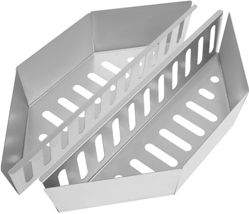 GWCYMYD 2 cestini per carbone da 38,5 x 11 x 7,5 cm, in acciaio, per grigliare direttamente, resistenti al calore e alla corrosione, per la conservazione di blocchi di carbone, trucioli di legno