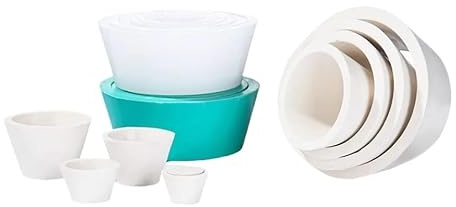 Soporte de embudo Buchner de silicona y caucho - 9 en 1, filtro, funda, tapón, verde, blanco, antideslizante, sello a prueba de fugas(White rubber)