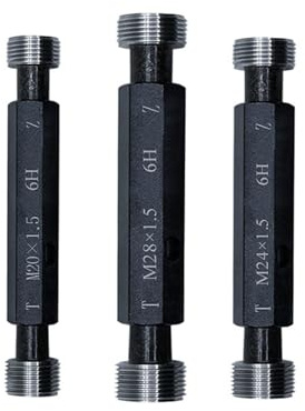 Calibre Rosca Tampon 1 pieza 6H M72-M84 Tornillo métrico de acero, calibre de rosca fina estándar, herramienta de medición(M73X3-6H)