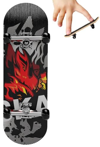 Finger Skateboards Alloy Finger Scooter Toy, Mini Skateboards For Kids Fingers, 22mm Pro Fingerboard Complete With 5 Layer Wooden Maple Board And Bearings For Kids Party Favours