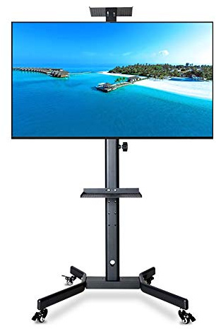 Bärbart TV-äll TV-äll med vridbart golv för de flesta 32-52 tums LCD LED OLED Plasma platt böjda TV-apparater Höjdjusterbar med kabelhantering Max VESA 400x400 mm TV-bordsställ
