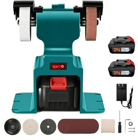 Lijadora De Banda EléCtrica, Mini Afilador De Cuchillos con 2400 mAh Batería Eléctrico Pulidor etite Amoladora de banco de trabajo MáQuina De Pulir Y Lijar De Banda Para Metal Y CarpinteríA