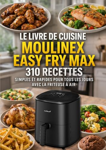 Le Livre de Cuisine Moulinex Easy Fry Max 310 Recettes Simples et Rapides pour Tous les Jours avec la Friteuse à Air
