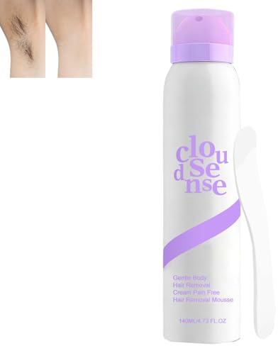 Smooth Hårborttagningsmousse, Cloud Sense Silky Hårspray Skum Borttagare Underarm, Arm, Rygg, Bröst och Ben Lämplig För Alla Hudtyper, Smärtfri Hårborttagningskräm Fuktgivande och Hydraterande (1st)