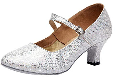 Zapatos de verano para mujer elegantes con tacón alto, sandalias de baile con punto de pivote para mujer, zapatos ortopédicos, elegantes, ligeros, para festivos, Blanco, 39 EU