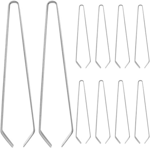 INOOMP 10pcs Fish Bone Tweezers, Fishbone Tweezers, Stainless Steel, Silver, Precision Grip, for Chicken Hair and Duck Hair, Food Preparation and Restaurants Cooking