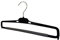 Kiroplast Grucce per Pantaloni Stock 30/50/100 Stampelle Porta Pantaloni Salvaspazio Appendini Plastica Spugna Antiscivolo 38cm (Nero, 30)