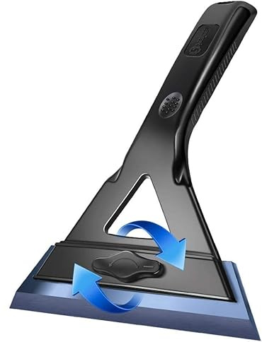 Raniaco Eiskratzer für Auto - Max VOLLKONTAKT autoscheiben Schnee Kratzer,14CM Große Silikonklinge Kein Kratzer eisschaber,Einstellbarer Winkel fensterkratzer,Zeit und Arbeitsersparnis