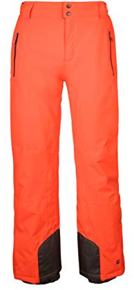 Killtec Herren Funktionshose/Skihose mit abnehmbaren Trägern, Kantenschutz und Schneefang - Enosh, orange, 3XL