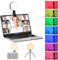 ATUMTEK RGB Luce Video a LED, Luci Portatili per Fotocamera, Lampada Streaming con Morsetto per Laptop, CRI 95+ 2900-6700K Luce Foto con Attacco Cold Shoe per Fotografia, Vlogging, Videoconferenze
