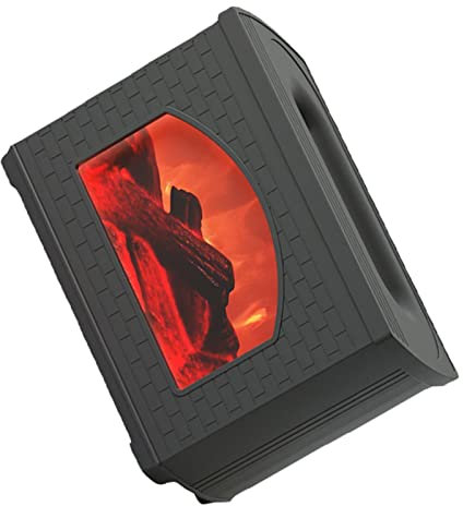 Miokycl 270 ml Nebel-Luftbefeuchter Simuliertes Kamin-Design, Abschaltschutz, Feuer-Diffusor Zuhause (Schwarz)