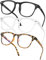 Aomig Gafas Luz Azul, 3pcs Gafas de Ordenador Gaming, Gafas Anti-Azules Gafas Unisex Proteccion Máxima, Gafas de Lectura Lentes Transparente Hombre y Mujer