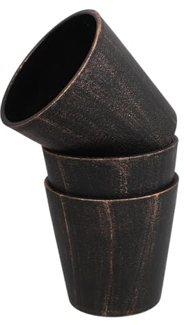 Toddmomy 3piezas Macetas De Plástico Retro Vintage Jardineras Decorativas De Plástico para Plantas De Interior para Suculentas Cactus y Bonsáis Aspecto Antiguo y Acabado Mate para y