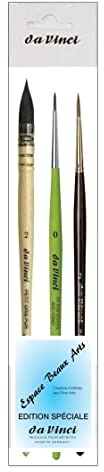 DaVinci ESPACE BEAUX ARTS da Vinci Französischer Aquarellpinsel - Serie 418 No.2 + Harbin-Kolinskyhaare Gr: 2 + DA Vinci 373