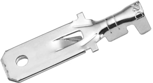Heschen Flachstecker-Schnellverbinder 6,3 mm Crimpverbinder, nicht isoliert, 100 Stück