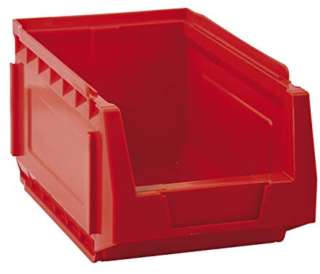 Set 9 contenitori in PEHD a bocca di lupo L 150 x H 125 x P 240 - Rosso