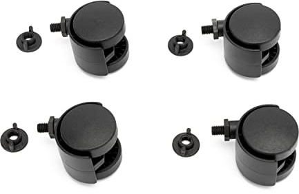 STEY ACCESORIOS Ruedas para muebles de oficina (4 Unidades), ruedas giratorias, para muebles, rosca metrica M-6