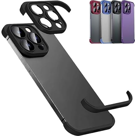 Cmeilau Coque Antichoc aux Quatre Coins sans Bordure pour iPhone 16 15 14 13 Pro Max Plus avec Protecteur d'objectif d'appareil Photo, Coque de Protection Fine et légère en Silicone Souple